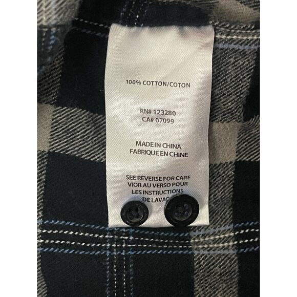 Travis Mathew Braden Flannel Button Up Shirt Mens Large Blue Plaid Soft Feel - Picture 9 of 10